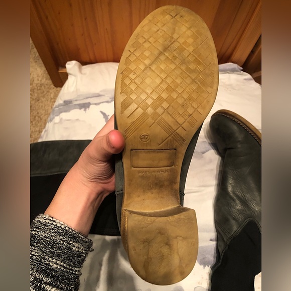 Free people Landry Tall Boots Over the knee Leather Pull on fitted - Picture 11 of 11